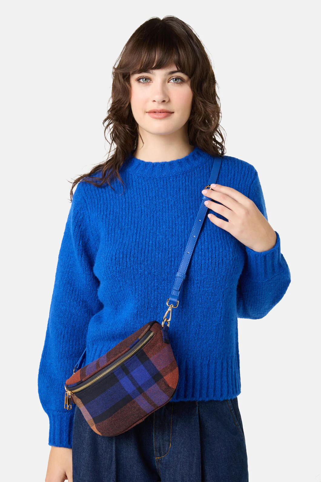 Angela Check Bum Bag