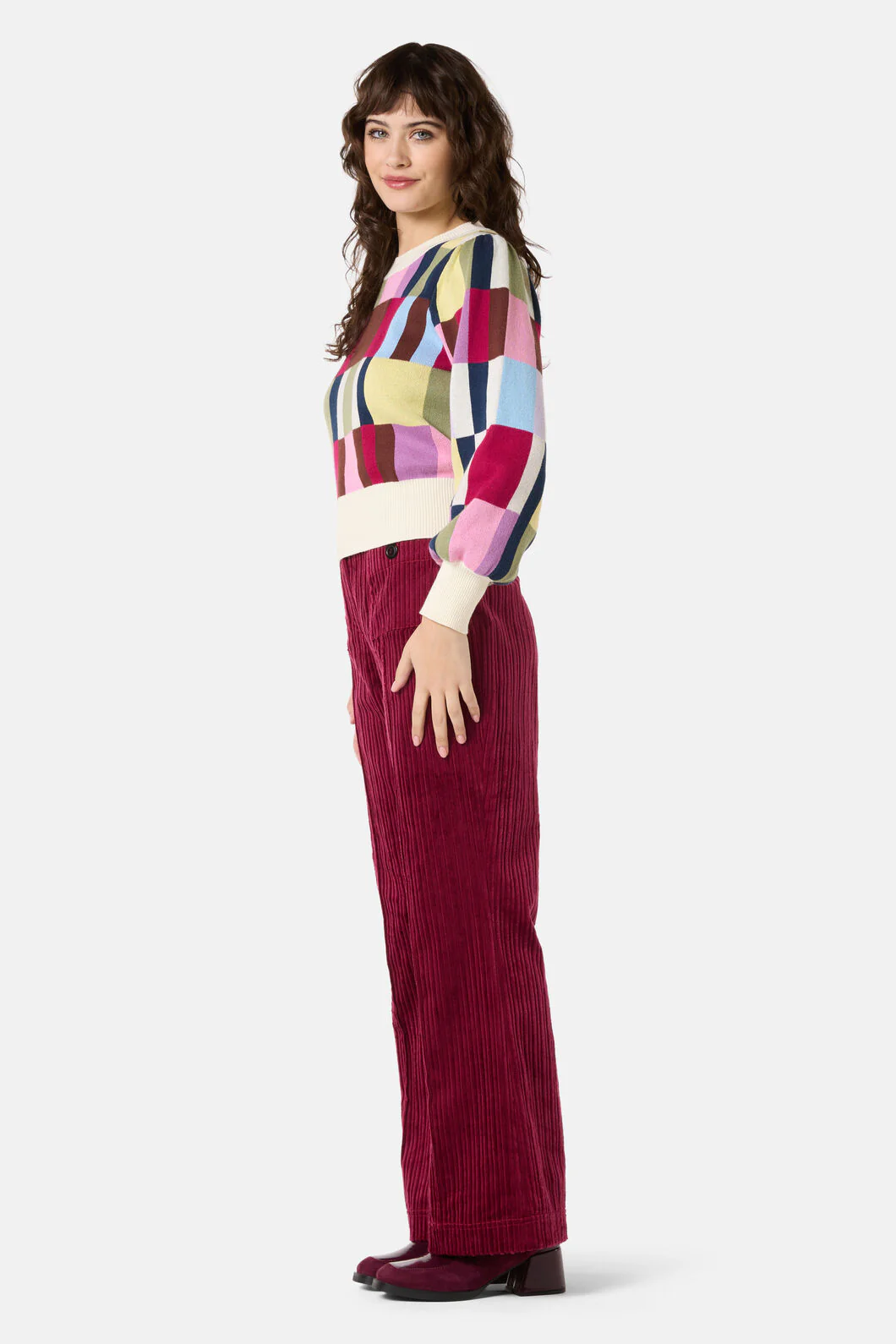 Arty Check Knit Jumper - Image 6