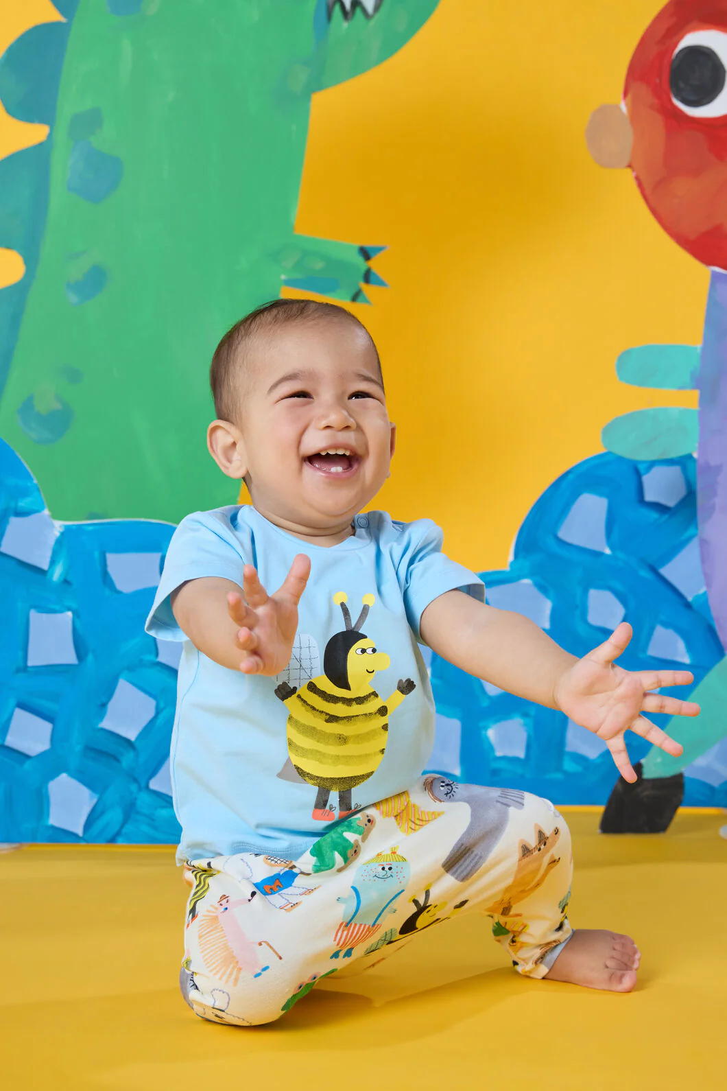 Bee Guy Baby T-Shirt - Blue