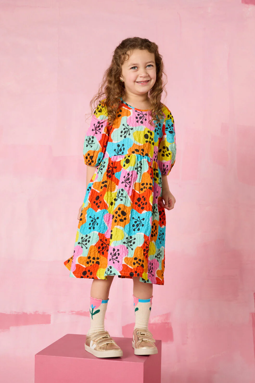 Bold Flowers Kids Dress