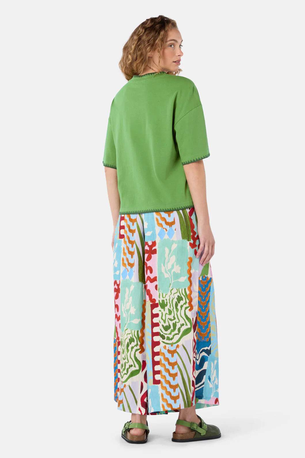 Border Embroidery Relaxed Tee - Image 4