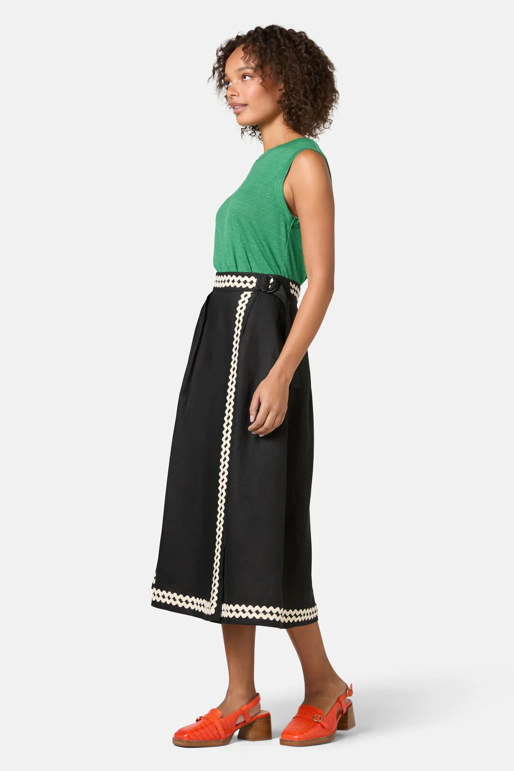 Cindy Linen Midi Skirt - Image 2