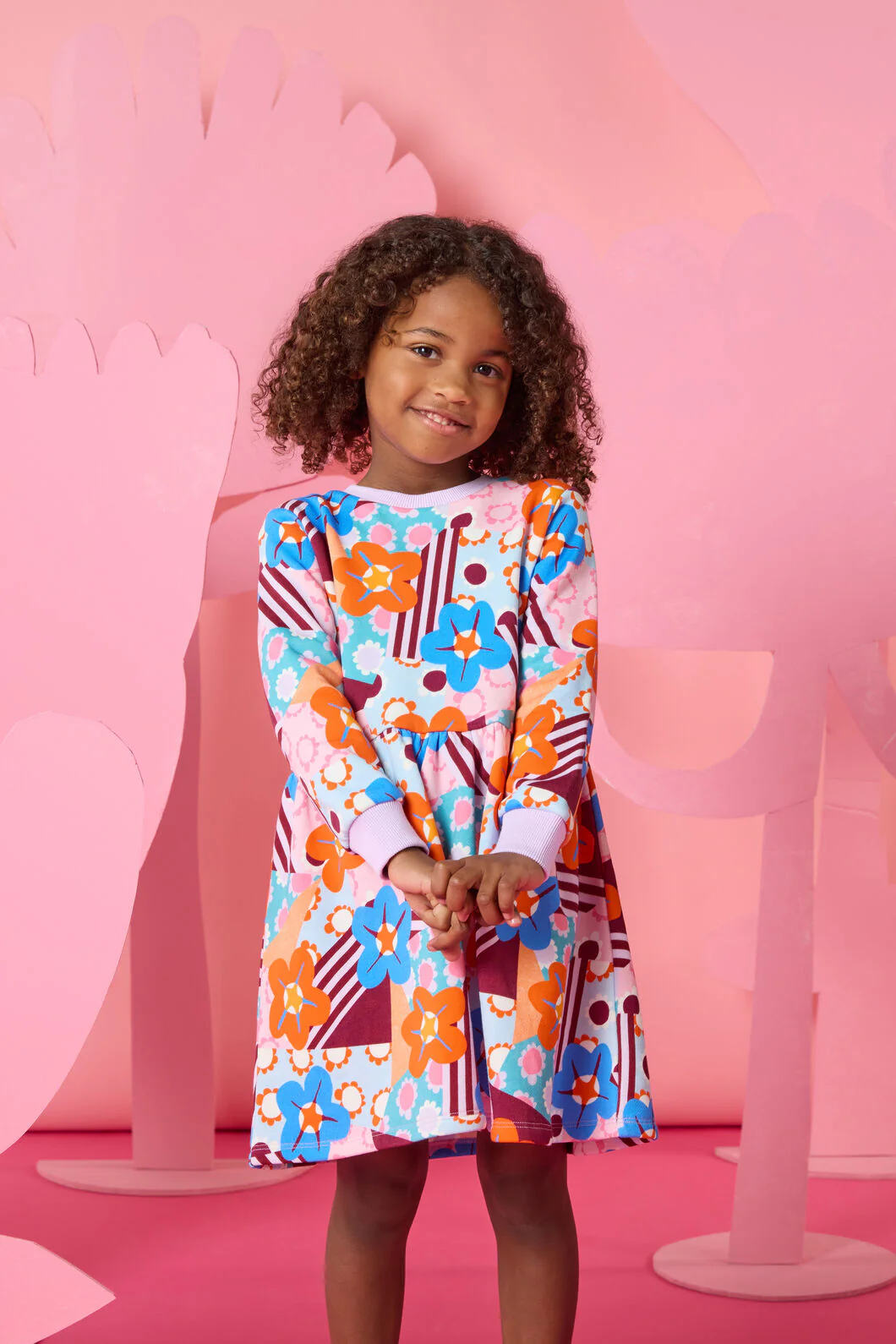 Cut Out Flower Kids Dress