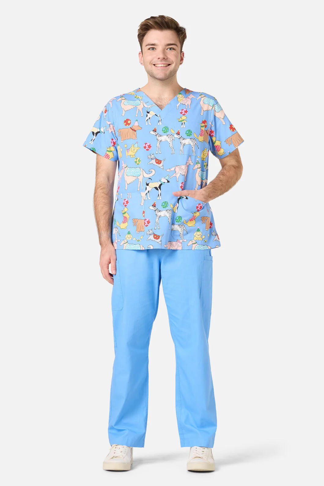 Dog Picnic Top & Pant Scrub Set