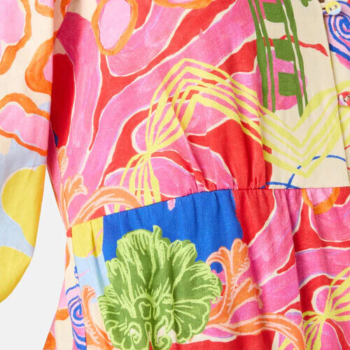 Fleur Tango Print Long Dress - Image 6