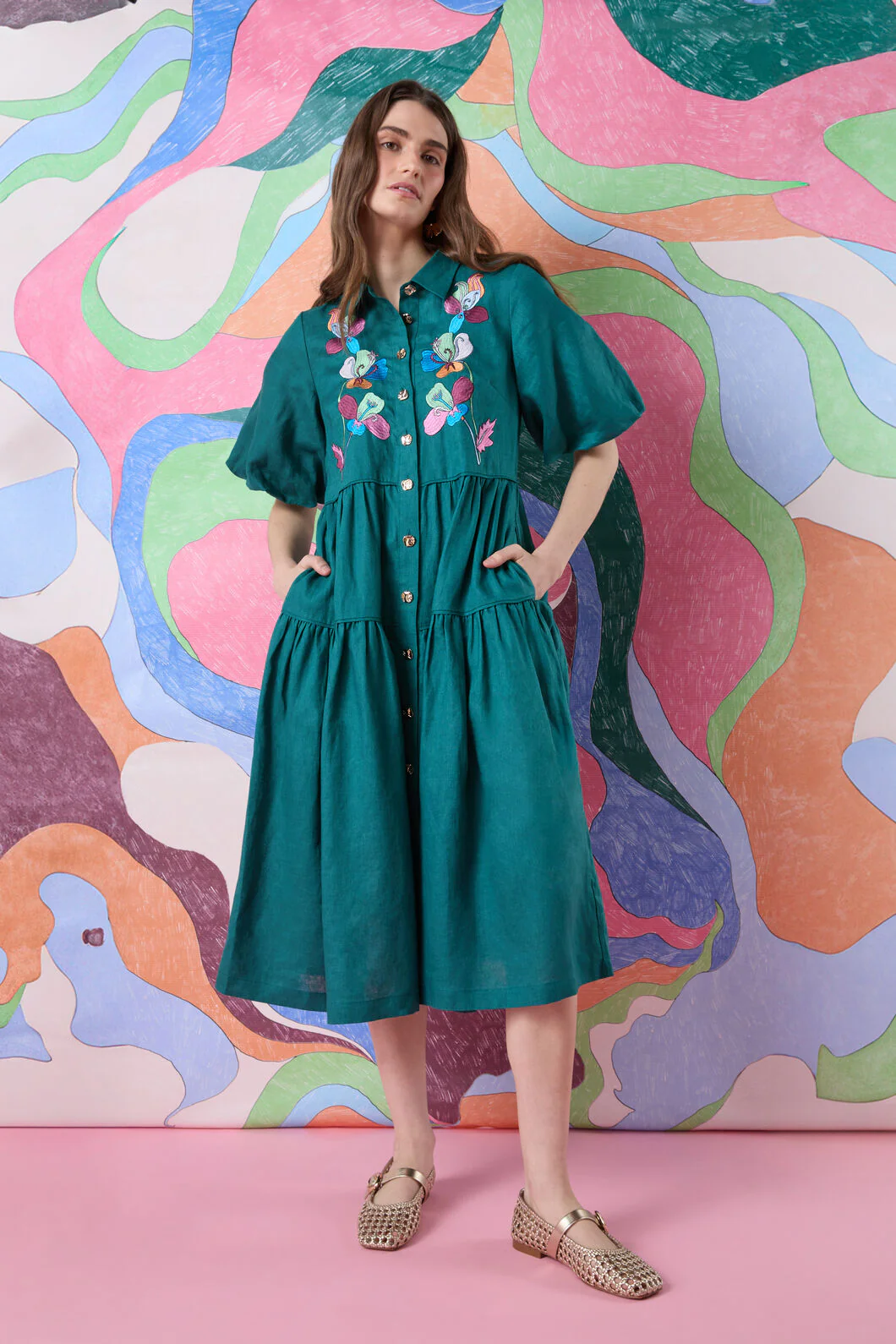 Flora Aurora Smock Dress