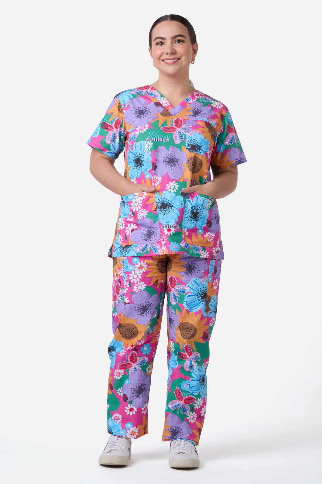Floral Bouquet Scrub Set