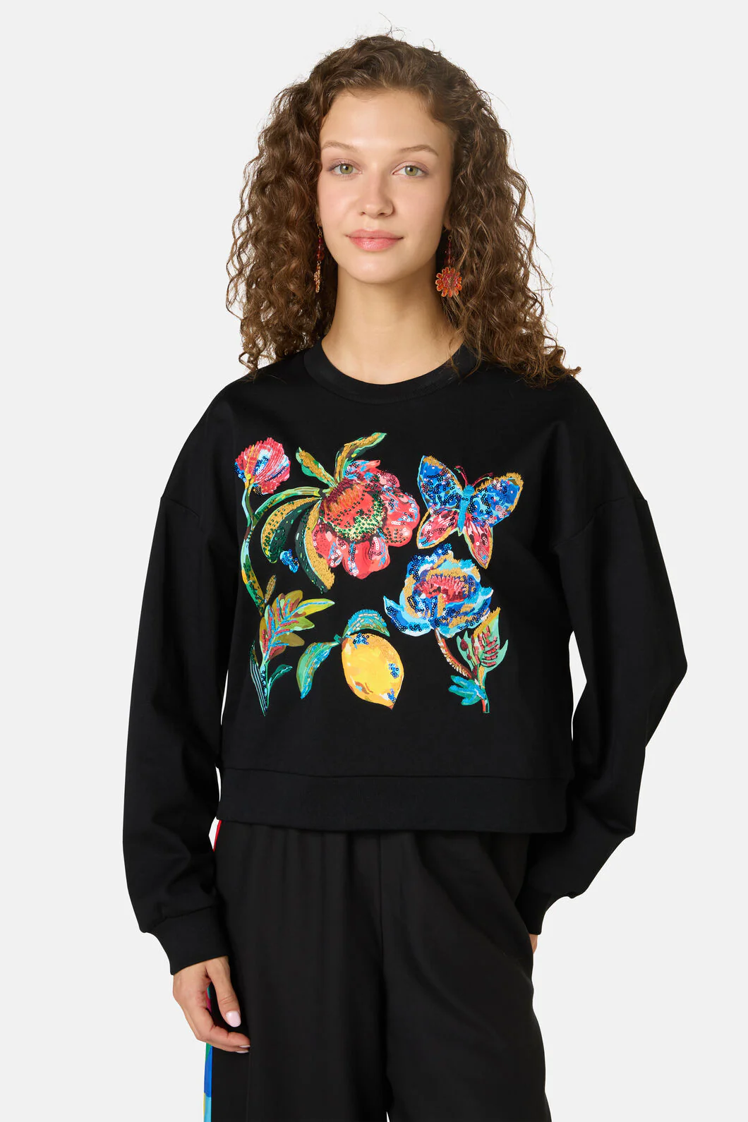 Floral Symphony Embroidered Sweater