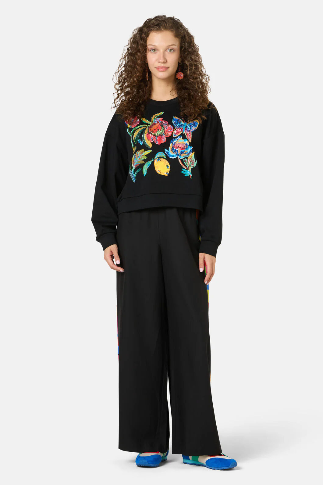Floral Symphony Embroidered Sweater - Image 2