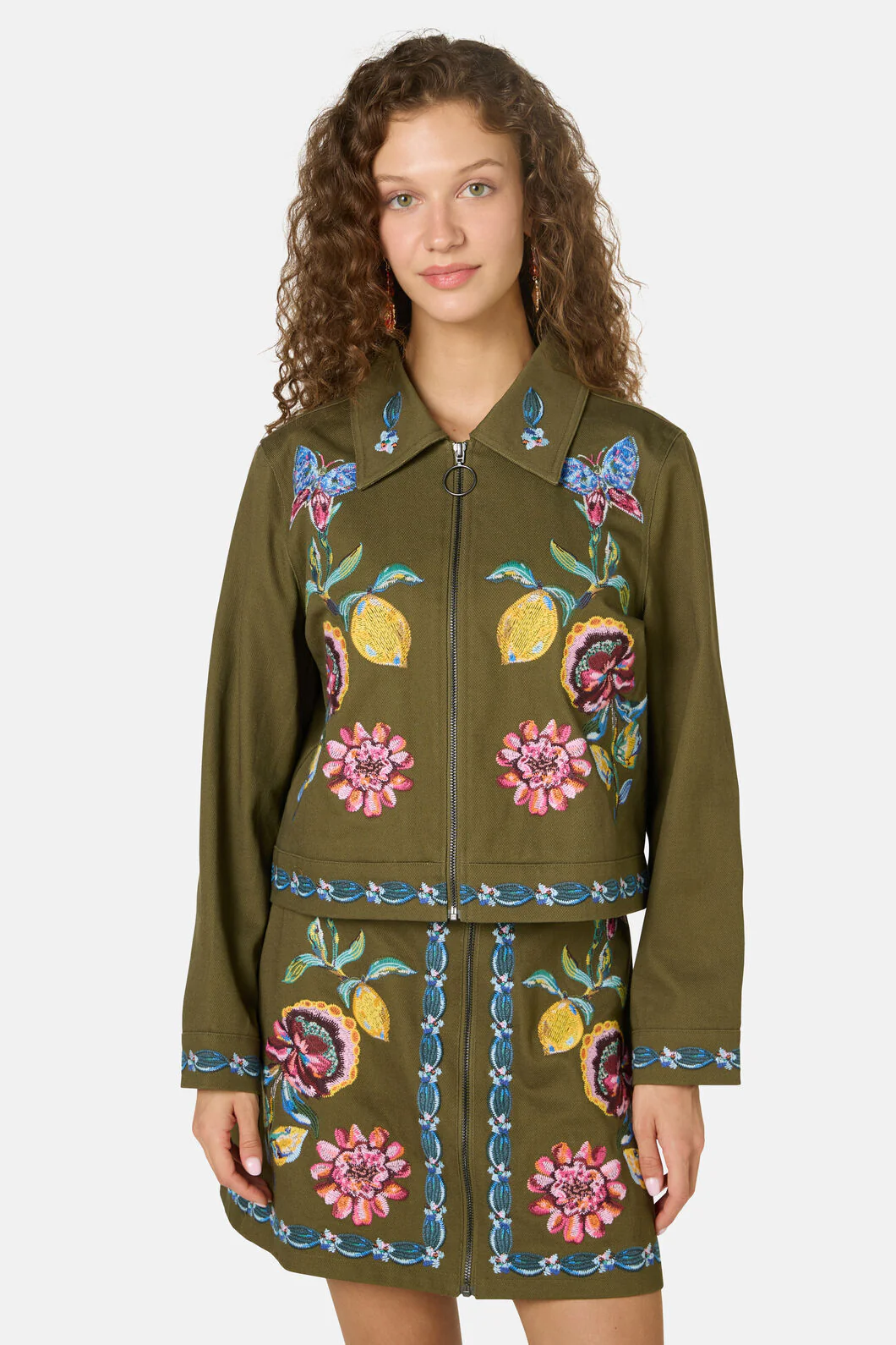 Floral Symphony Twill Jacket - Image 2