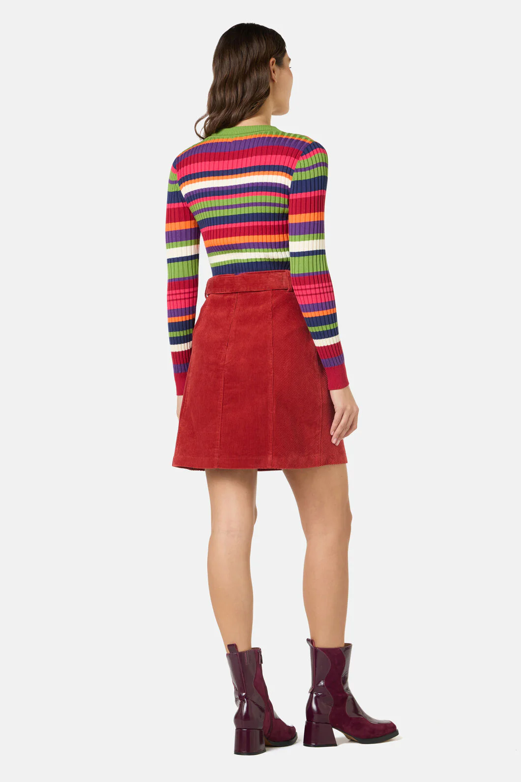 Heather Cord Mini Skirt - Image 6