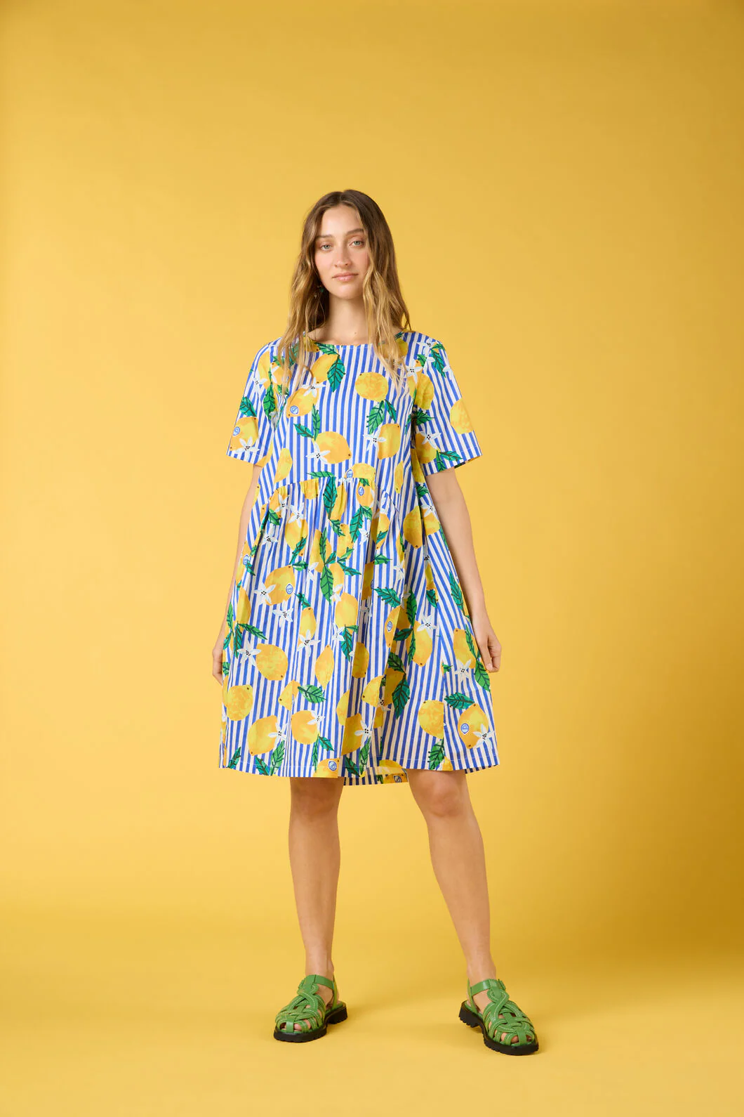 Lemonade Print Tulip Dress