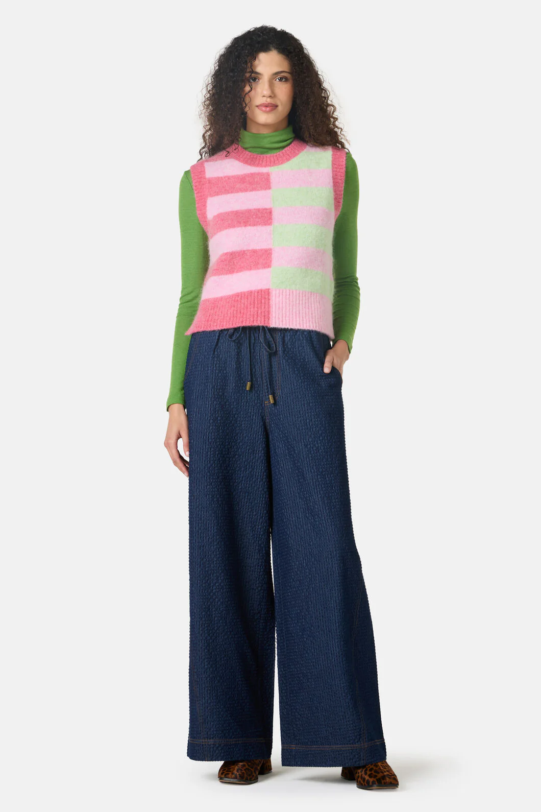 Linea Stripe Alpaca Vest - Image 2