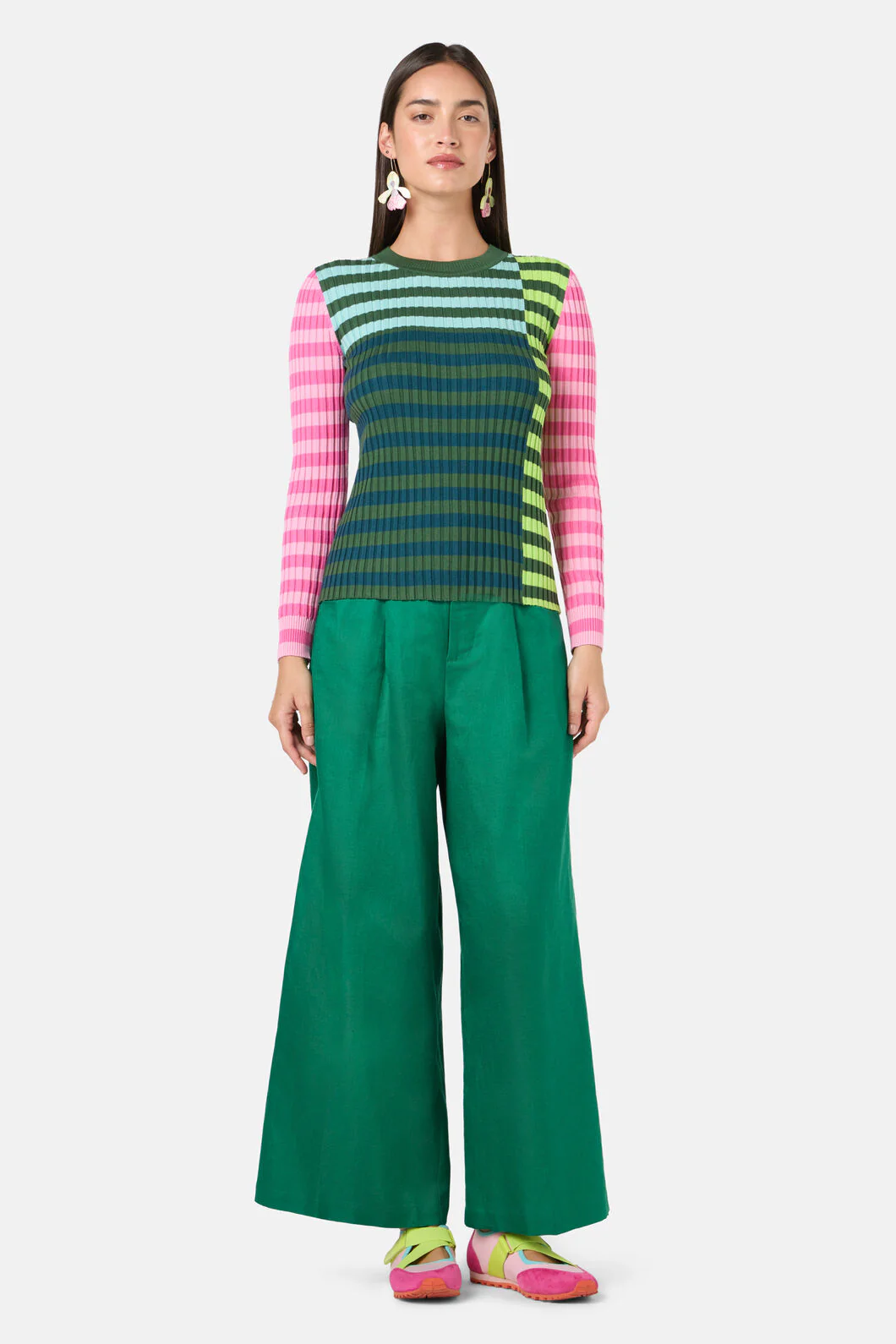 Linea Stripe Knit Top - Image 2