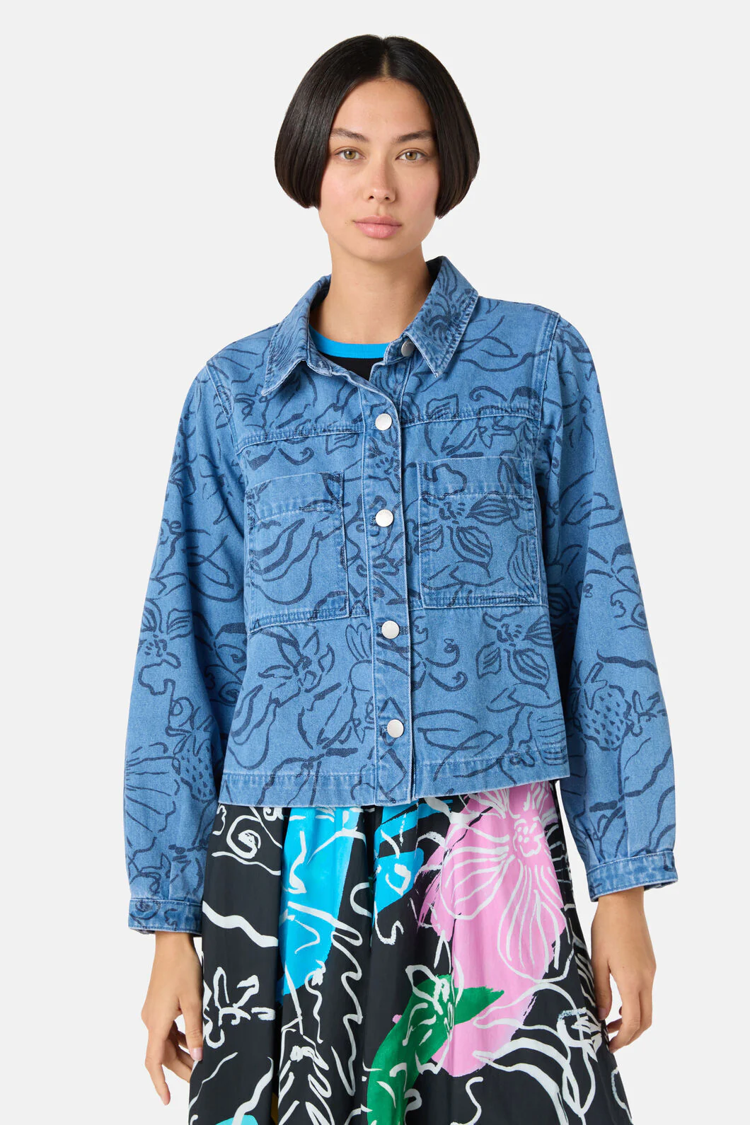 Linework Denim Jacket