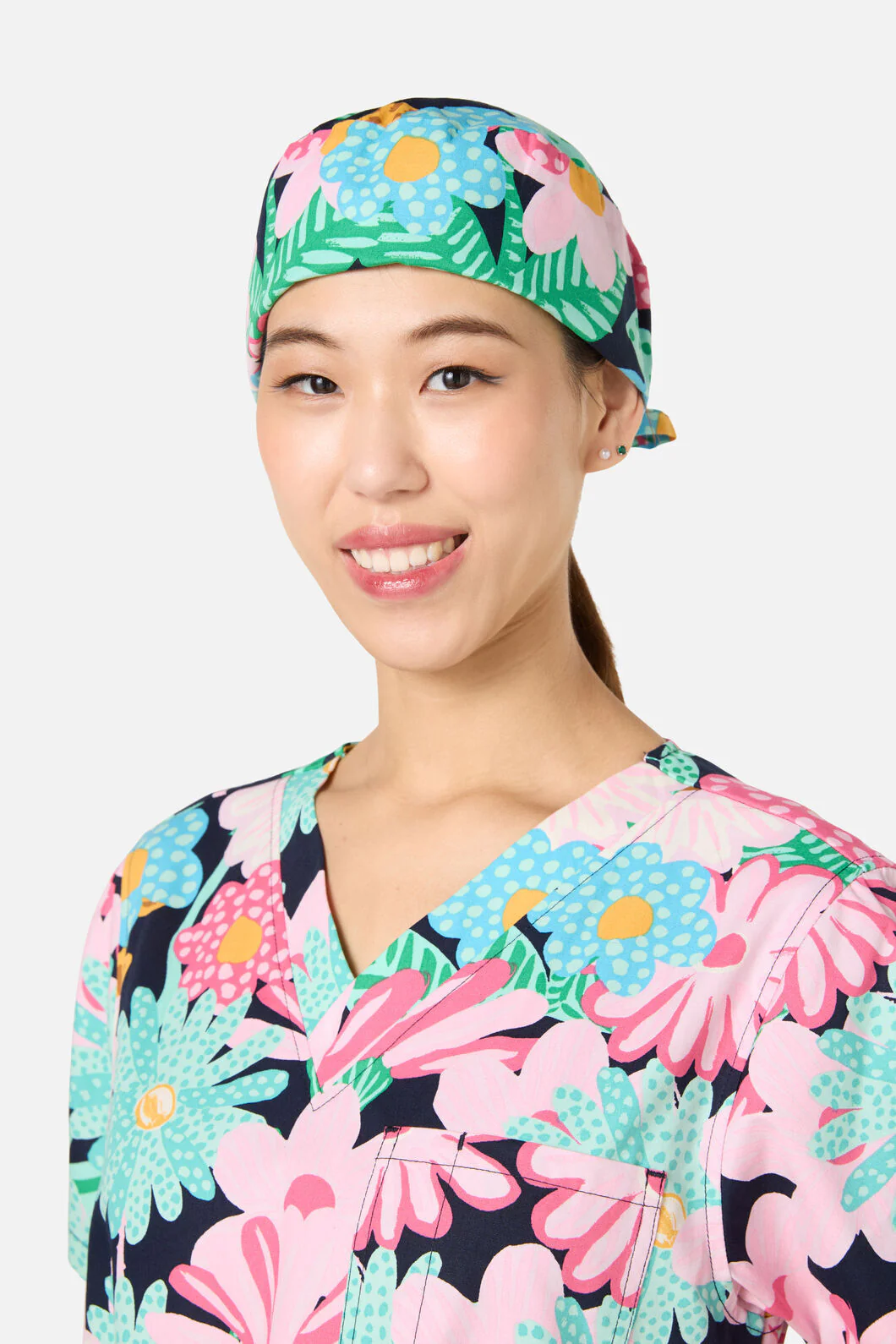 Magic Floral Scrub Hat