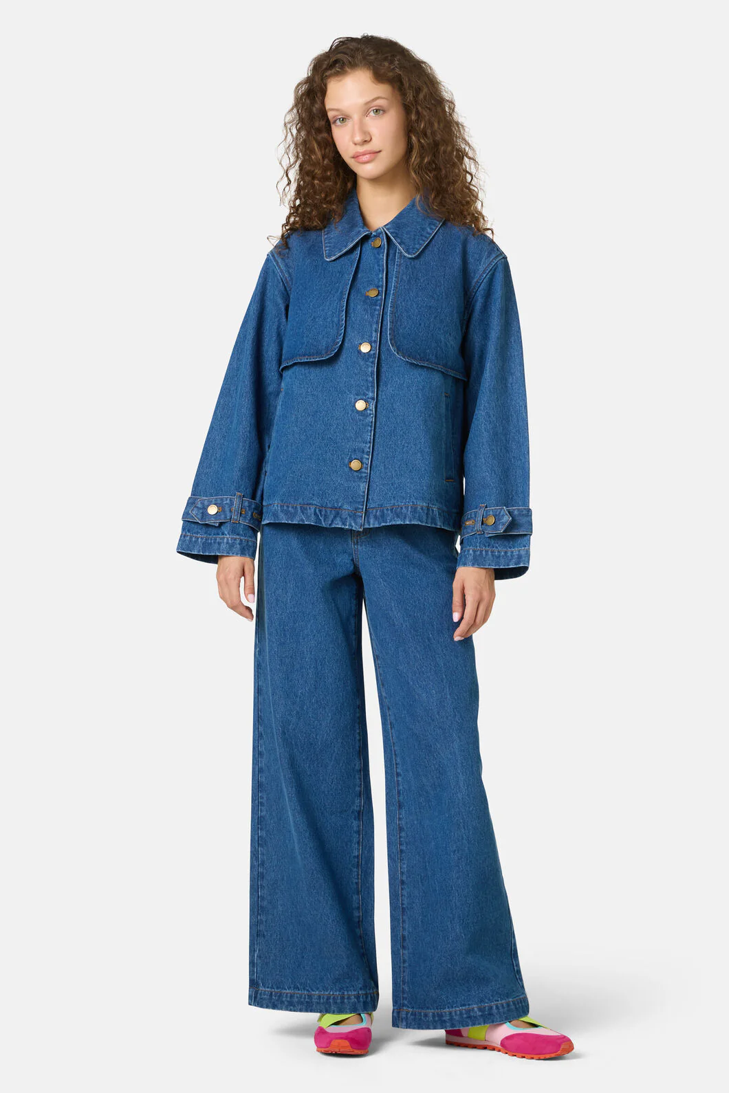 Margaux Cropped Denim Jacket - Image 2