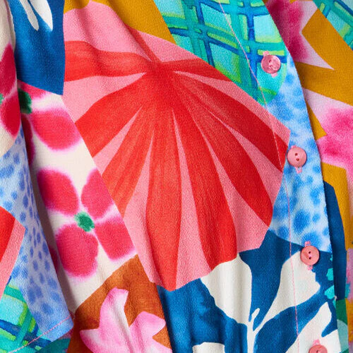 Montage Print Shirt Dress - Image 6