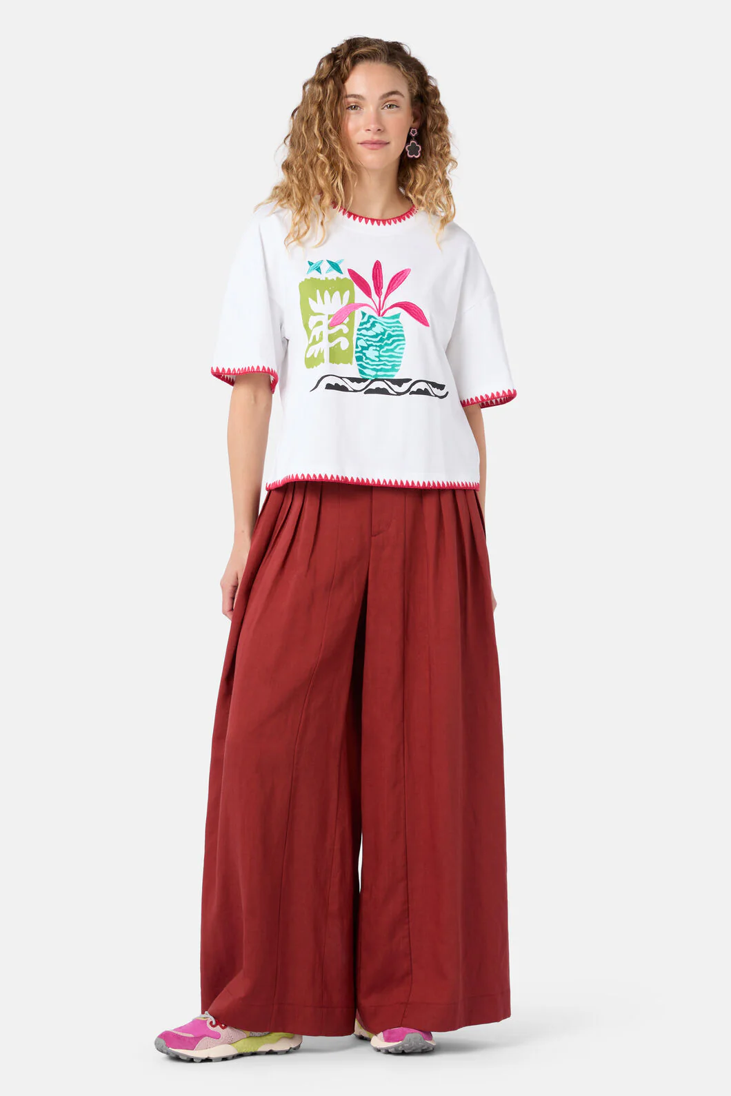 Morocco Embroidered Relaxed Tee - Image 2