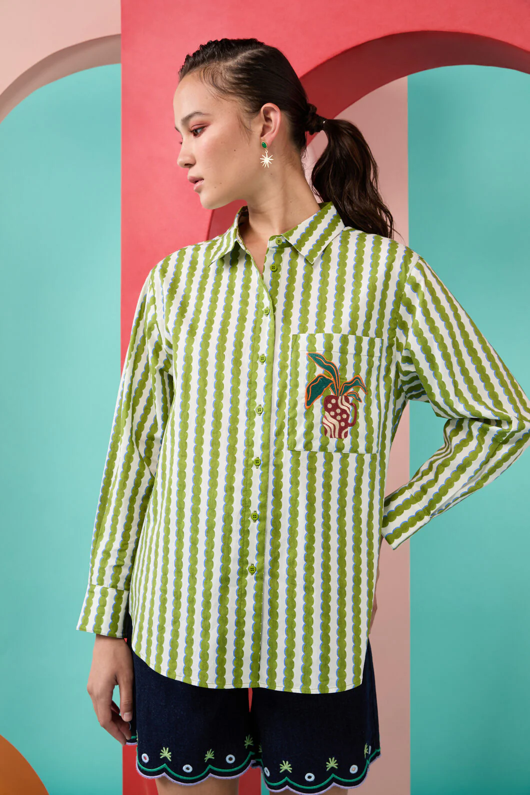 Natural Form Stripe Shirt