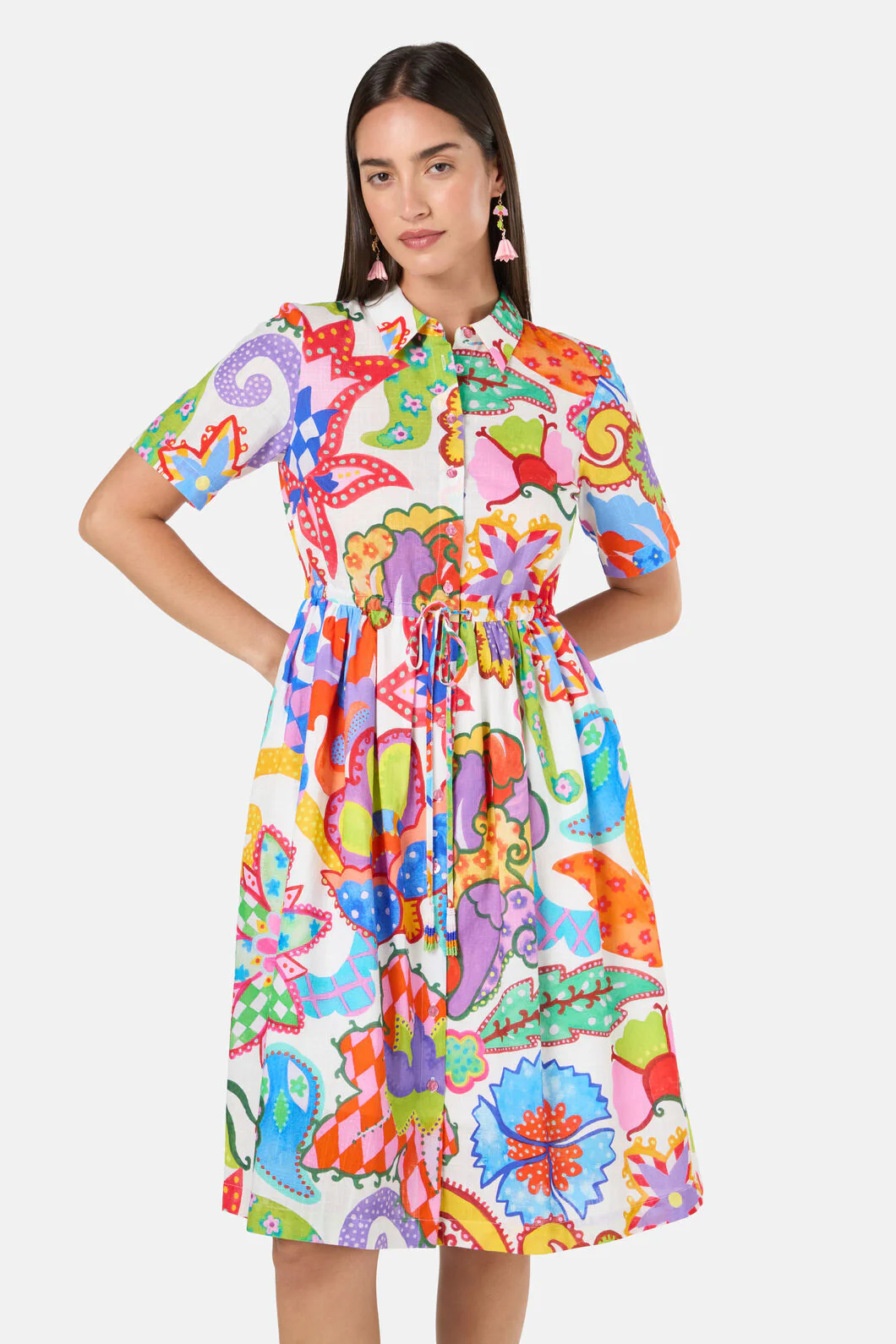 Paisley Parade Shirt Dress