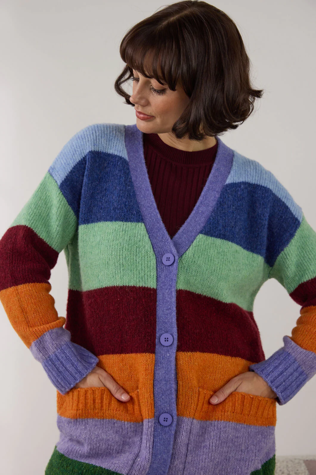 Palette Pop Wide Stripe Cardigan