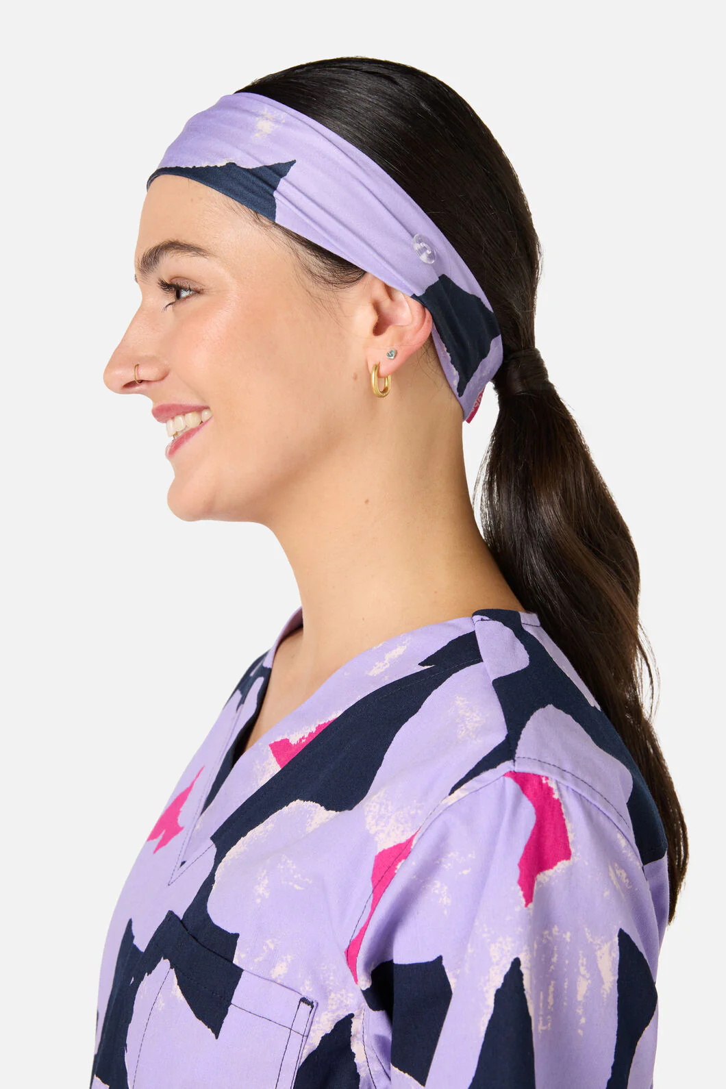 Poppy Blue Scrub Headband - Image 2