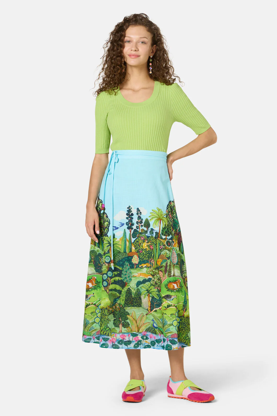 Royal Garden Midi Skirt