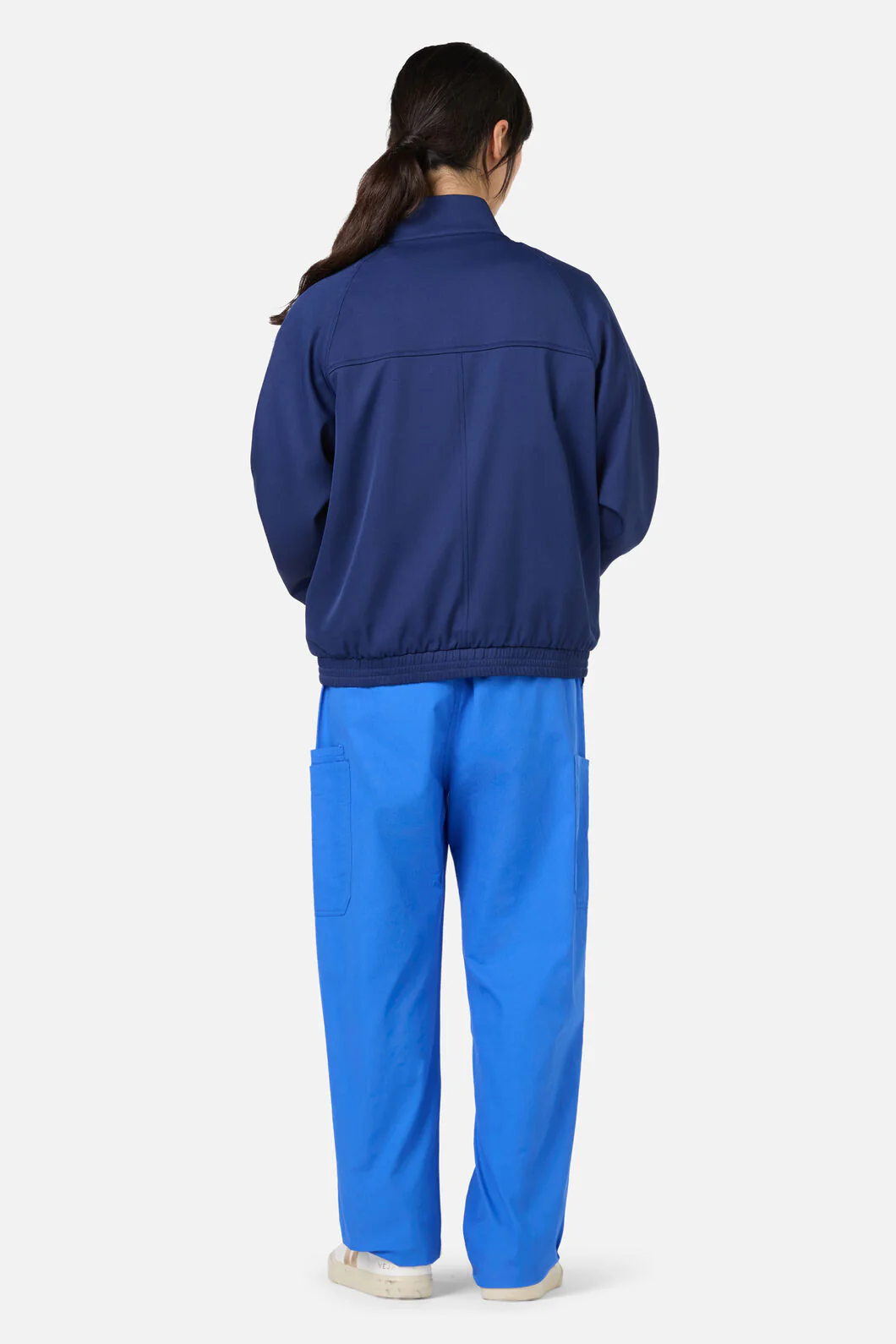 Scrub Womens Navy Zip Up Jacket - Image 5