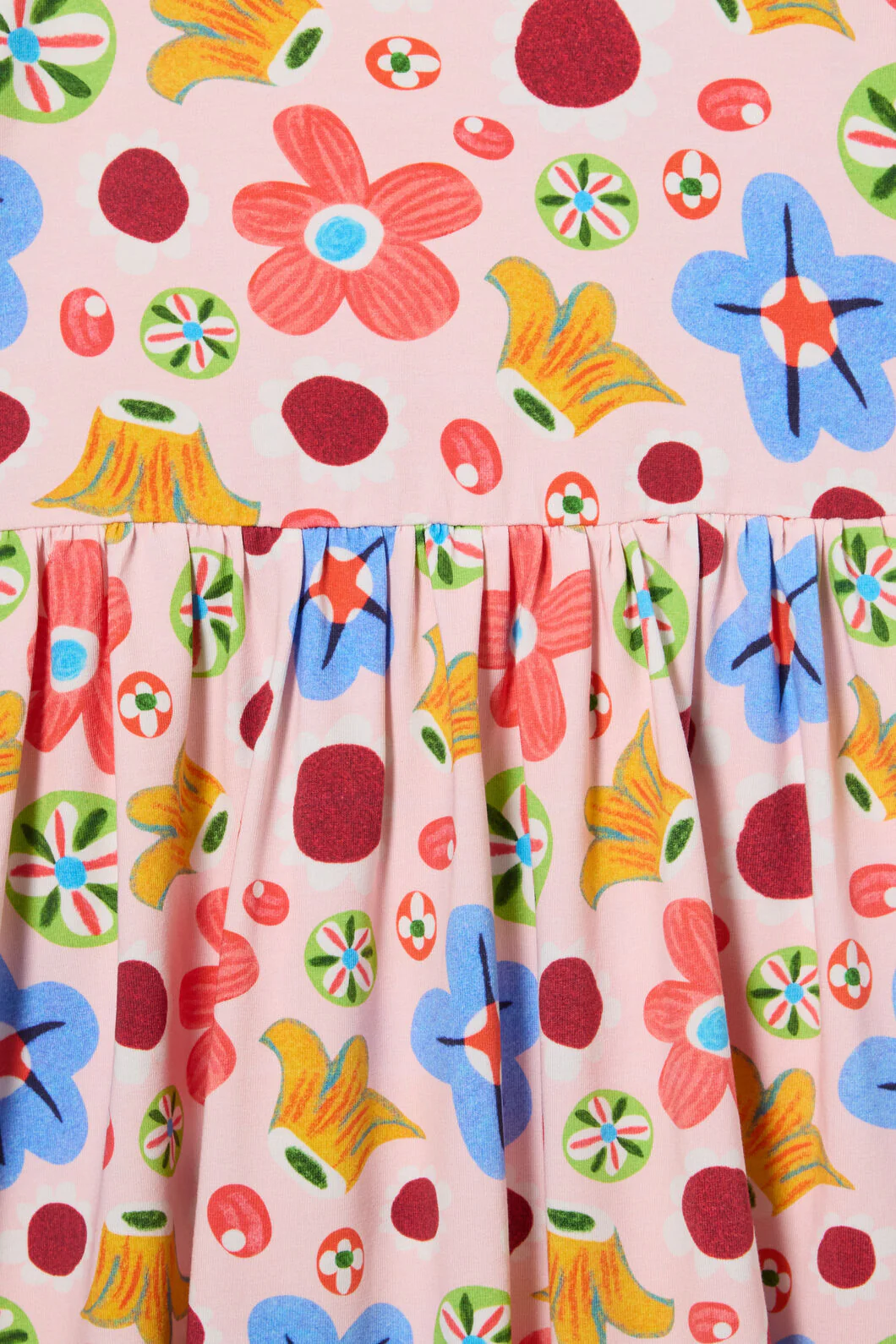 Spotty Floral Kids Jersey Dress - Image 3