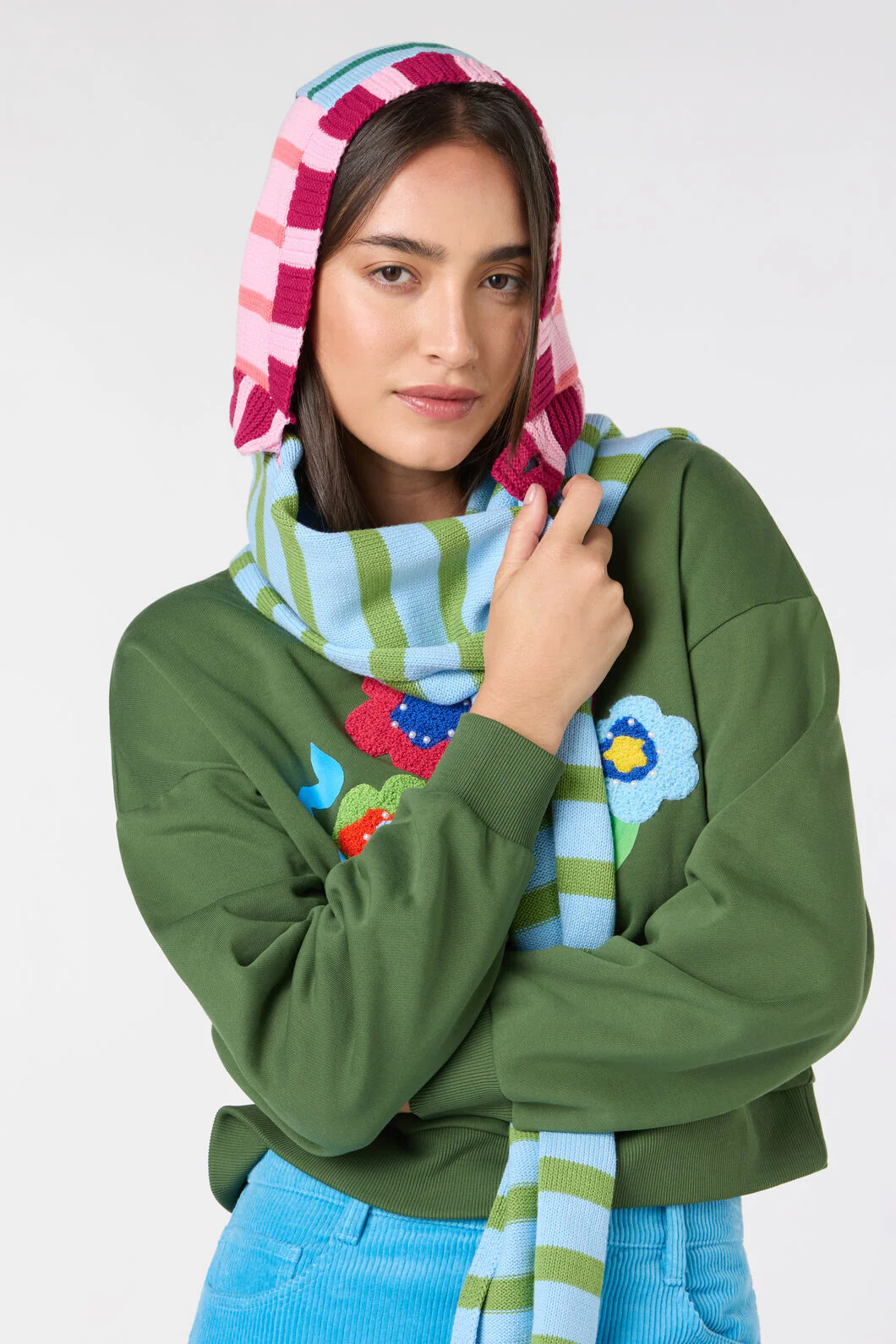 Warm Winter Hooded Scarf