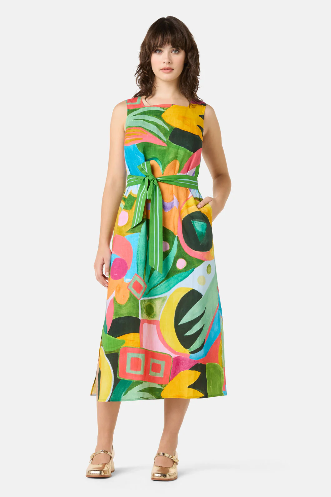 Warm Winter Printed Midi Dress - Image 9